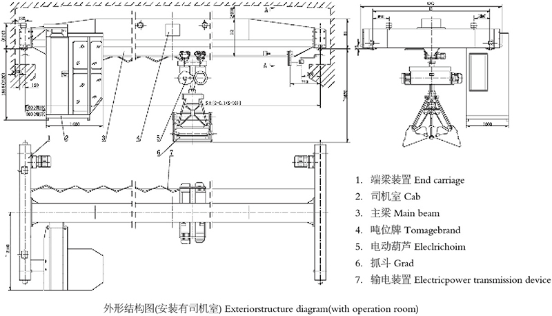 QZ16吨桥式抓斗起重机